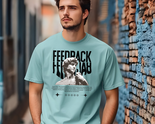 Preview only-Handcrafted Renaissance David Sculpture Unisex Garment-Dyed T-shirt.📦 Note:Not for Sale Yet. This item is part of our upcoming emotional gifting series.