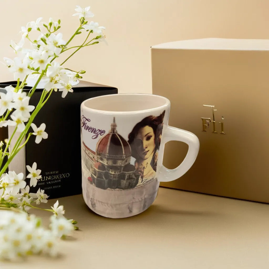 Preview Only – Firenze Mug with Duomo & Classical Portrait.